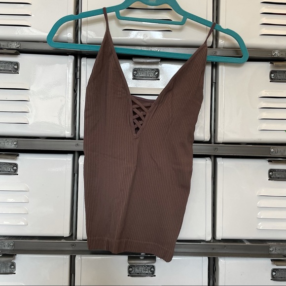 Free People Intimately Tank Brown Ribbed - Picture 11 of 12